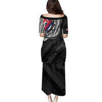 Hawaii King Flag Puletasi Hawaiian Maile Lei - Polynesian Pride