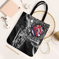 Hawaii King Flag Tote Bag Hawaiian Maile Lei - Polynesian Pride