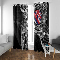 Hawaii King Flag Window Curtain Hawaiian Maile Lei - Polynesian Pride