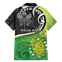 Personalised New Zealand Cook Islands Family Matching Mermaid Dress and Hawaiian Shirt Maori Tiki With Circle Stars Turtle LT05 - Polynesian Pride