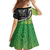 Personalised New Zealand Cook Islands Family Matching Puletasi and Hawaiian Shirt Maori Tiki With Circle Stars Turtle LT05 - Polynesian Pride