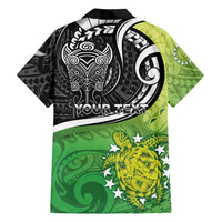 Personalised New Zealand Cook Islands Family Matching Summer Maxi Dress and Hawaiian Shirt Maori Tiki With Circle Stars Turtle LT05 - Polynesian Pride