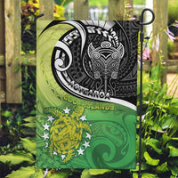 New Zealand Cook Islands Garden Flag Maori Tiki With Circle Stars Turtle - Polynesian Pride
