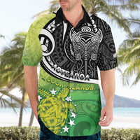 Custom New Zealand Cook Islands Hawaiian Shirt Maori Tiki With Circle Stars Turtle - Polynesian Pride