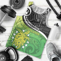 Custom New Zealand Cook Islands Men Tank Top Maori Tiki With Circle Stars Turtle - Polynesian Pride