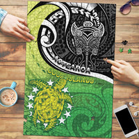 New Zealand Cook Islands Puzzle Maori Tiki With Circle Stars Turtle - Polynesian Pride