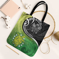 New Zealand Cook Islands Tote Bag Maori Tiki With Circle Stars Turtle - Polynesian Pride