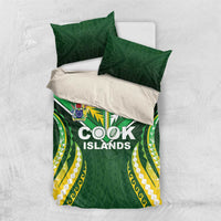 Cook Islands Rugby Bedding Set Unique Style Green Version - Polynesian Pride