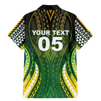 Custom Cook Islands Rugby Family Matching Mermaid Dress and Hawaiian Shirt Unique Style Green Version LT05 - Polynesian Pride