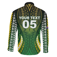 Custom Cook Islands Rugby Family Matching Off Shoulder Short Dress and Hawaiian Shirt Unique Style Green Version LT05 - Polynesian Pride