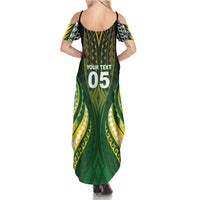 Custom Cook Islands Rugby Family Matching Summer Maxi Dress and Hawaiian Shirt Unique Style Green Version LT05 - Polynesian Pride