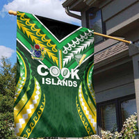 Cook Islands Rugby Garden Flag Unique Style Green Version - Polynesian Pride