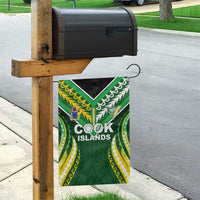 Cook Islands Rugby Garden Flag Unique Style Green Version - Polynesian Pride