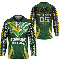 Custom Cook Islands Rugby Hockey Jersey Unique Style Green Version - Polynesian Pride