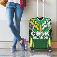 Cook Islands Rugby Luggage Cover Unique Style Green Version - Polynesian Pride