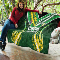 Cook Islands Rugby Quilt Unique Style Green Version - Polynesian Pride