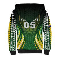 Custom Cook Islands Rugby Sherpa Hoodie Unique Style Green Version - Polynesian Pride
