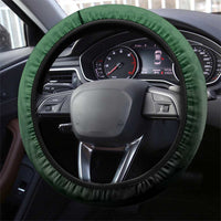 Cook Islands Rugby Steering Wheel Cover Unique Style Green Version - Polynesian Pride