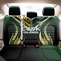 Cook Islands Rugby Back Car Seat Cover Unique Style Black Version - Polynesian Pride