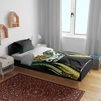 Cook Islands Rugby Bedding Set Unique Style Black Version - Polynesian Pride