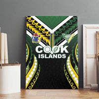 Cook Islands Rugby Canvas Wall Art Unique Style Black Version - Polynesian Pride