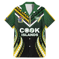 Custom Cook Islands Rugby Family Matching Mermaid Dress and Hawaiian Shirt Unique Style Black Version - Polynesian Pride