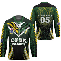 Custom Cook Islands Rugby Hockey Jersey Unique Style Black Version - Polynesian Pride