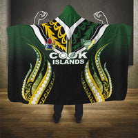 Cook Islands Rugby Hooded Blanket Unique Style Black Version - Polynesian Pride