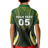 Custom Cook Islands Rugby Kid Polo Shirt Unique Style Black Version - Polynesian Pride