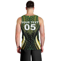 Custom Cook Islands Rugby Men Tank Top Unique Style Black Version - Polynesian Pride