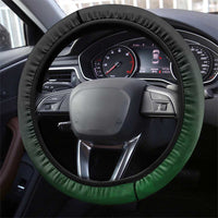 Cook Islands Rugby Steering Wheel Cover Unique Style Black Version - Polynesian Pride