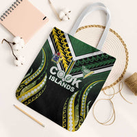 Cook Islands Rugby Tote Bag Unique Style Black Version - Polynesian Pride
