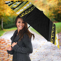 Cook Islands Rugby Umbrella Unique Style Black Version - Polynesian Pride
