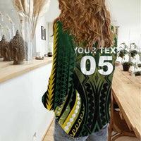 Custom Cook Islands Rugby Women Casual Shirt Unique Style Black Version - Polynesian Pride
