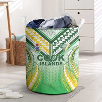 Cook Islands Rugby Laundry Basket Unique Style White Version - Polynesian Pride