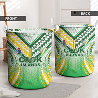 Cook Islands Rugby Laundry Basket Unique Style White Version - Polynesian Pride