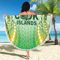 Cook Islands Rugby Beach Blanket Unique Style White Version - Polynesian Pride