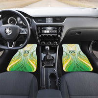 Custom Cook Islands Rugby Car Mats Unique Style White Version - Polynesian Pride