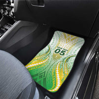 Custom Cook Islands Rugby Car Mats Unique Style White Version - Polynesian Pride