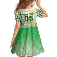 Custom Cook Islands Rugby Family Matching Long Sleeve Bodycon Dress and Hawaiian Shirt Unique Style White Version LT05 - Polynesian Pride