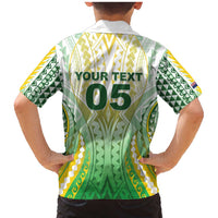 Custom Cook Islands Rugby Family Matching Mermaid Dress and Hawaiian Shirt Unique Style White Version - Polynesian Pride