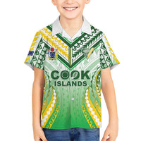 Custom Cook Islands Rugby Family Matching Puletasi and Hawaiian Shirt Unique Style White Version - Polynesian Pride