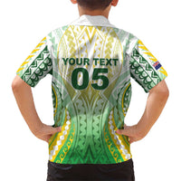 Custom Cook Islands Rugby Family Matching Short Sleeve Bodycon Dress and Hawaiian Shirt Unique Style White Version LT05 - Polynesian Pride