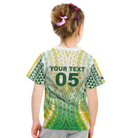 Custom Cook Islands Rugby Kid T Shirt Unique Style White Version LT05 - Polynesian Pride