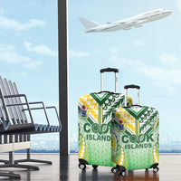 Cook Islands Rugby Luggage Cover Unique Style White Version - Polynesian Pride