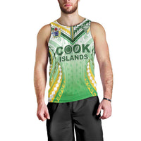 Custom Cook Islands Rugby Men Tank Top Unique Style White Version - Polynesian Pride