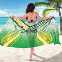 Cook Islands Rugby Sarong Unique Style White Version - Polynesian Pride