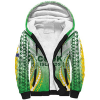 Custom Cook Islands Rugby Sherpa Hoodie Unique Style White Version - Polynesian Pride