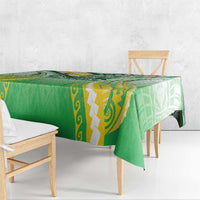 Cook Islands Rugby Tablecloth Unique Style White Version - Polynesian Pride