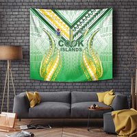 Cook Islands Rugby Tapestry Unique Style White Version - Polynesian Pride